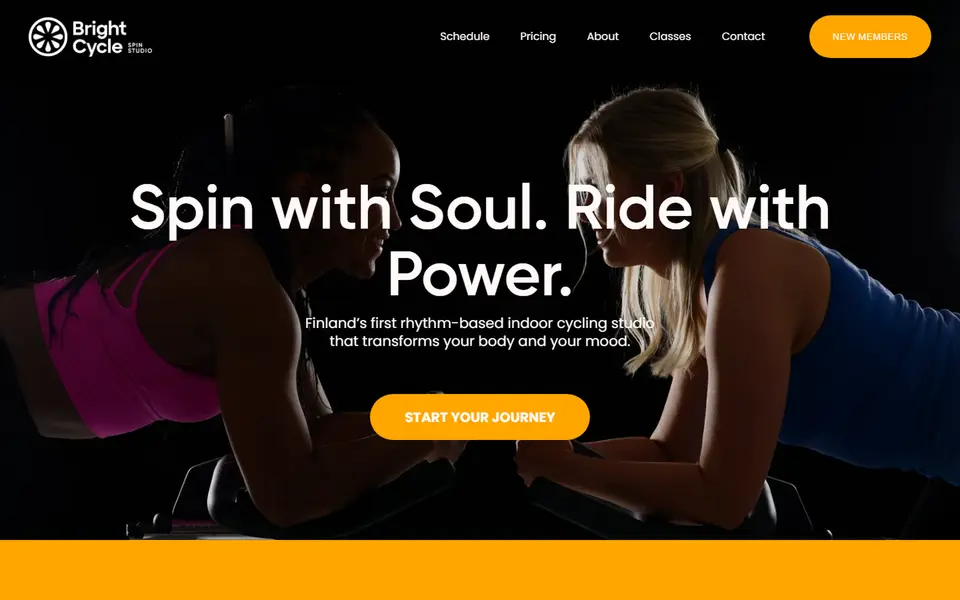 Bright Cycle, homepage