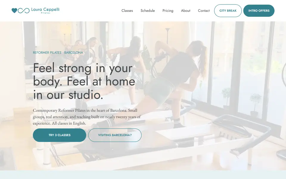 Laura Ceppelli Pilates, homepage